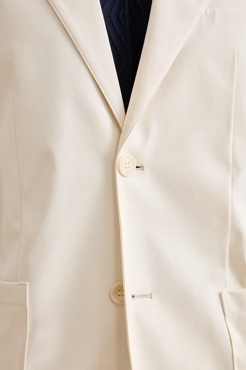 Giacca Tecnica Sfoderata Slim Fit - PANNA
