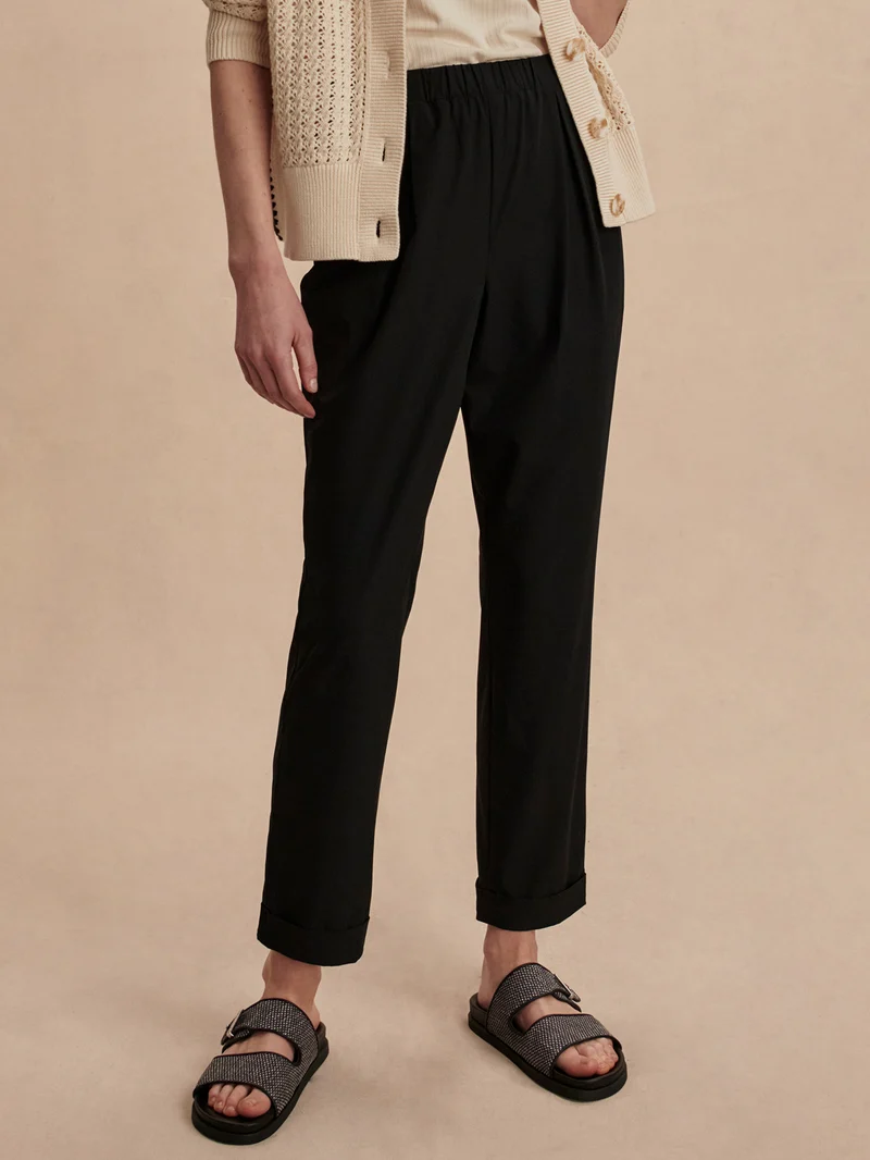 Lightweight Stretch Pleated Travel Pant Long