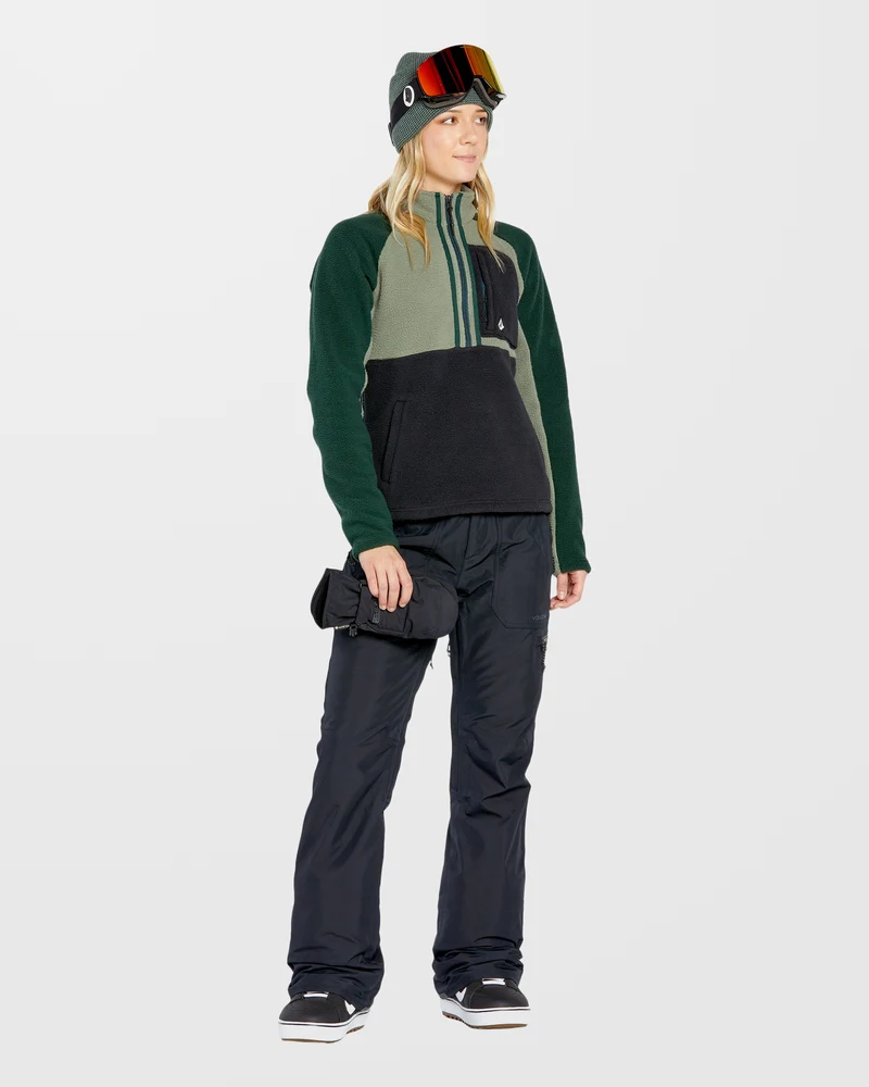 Demi Half Zip Sherpa - Lichen Green
