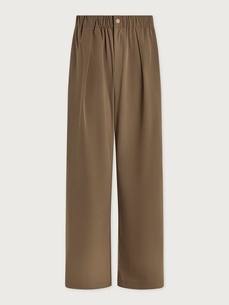 Lightweight Stretch Wide Leg Travel Pant Long