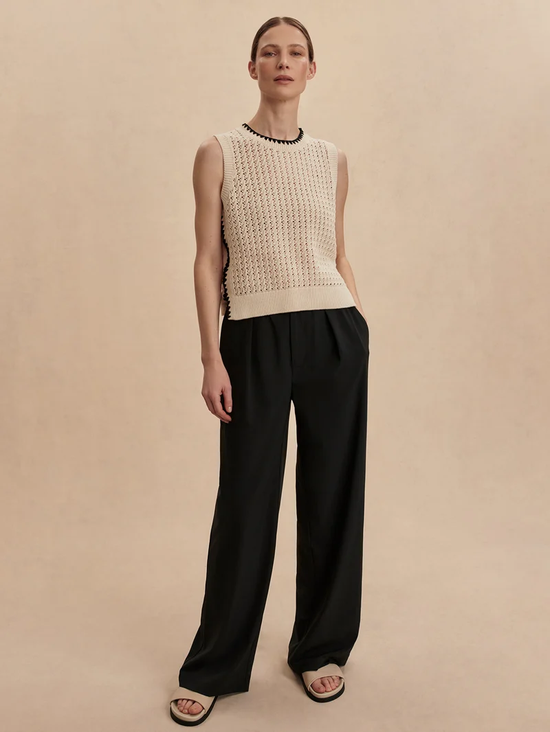 Lightweight Stretch Wide Leg Travel Pant Long