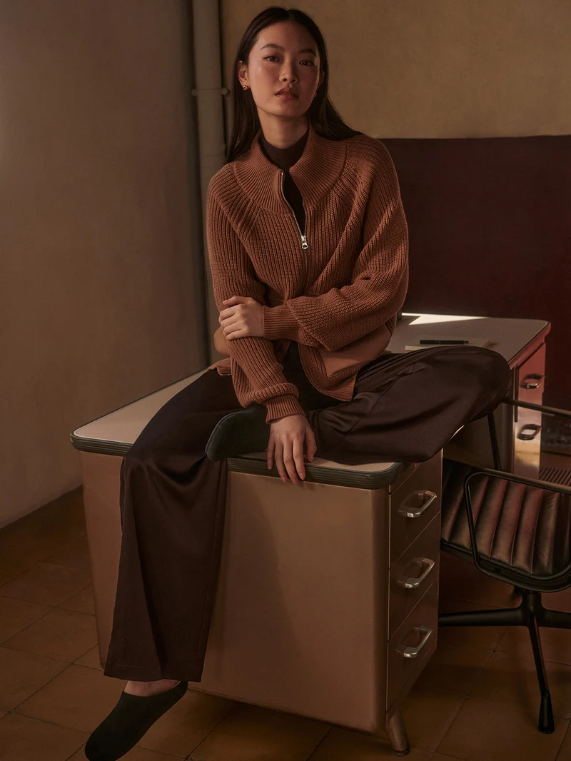 Tessa Zip-Through Knit Jacket