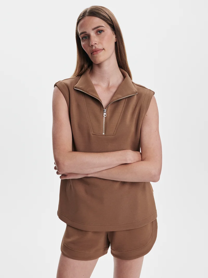 Magnolia Half Zip Tank 2.0