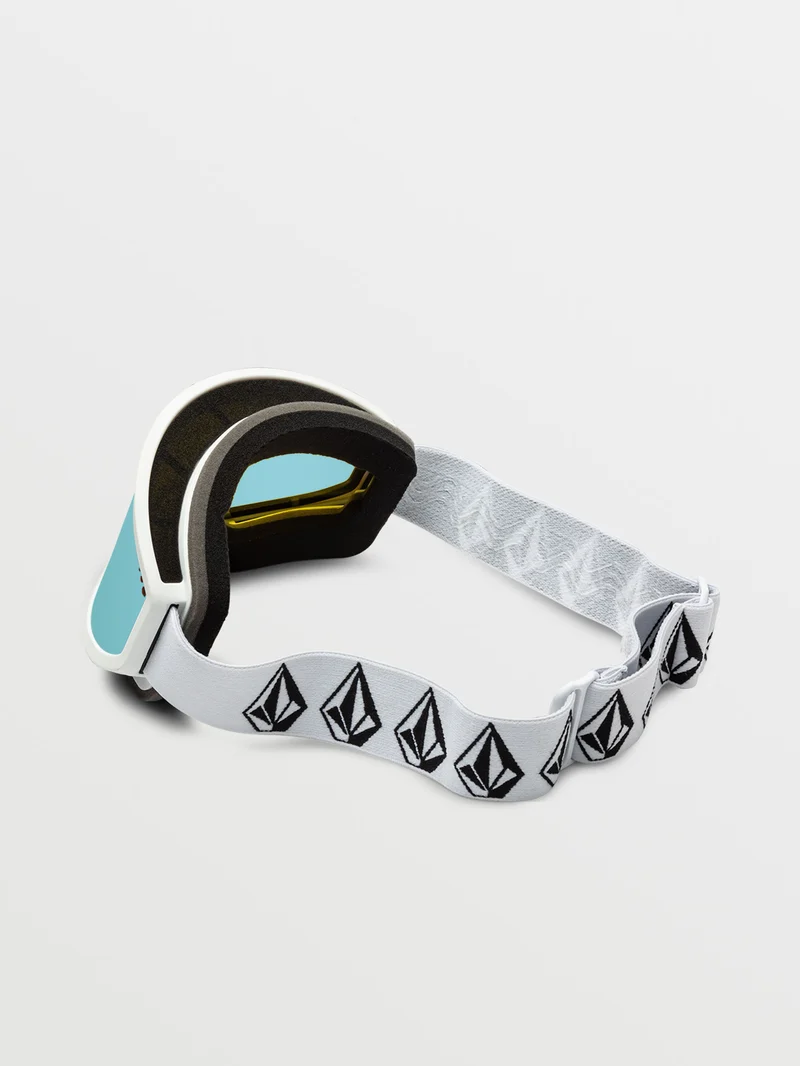 Footprints Matte White Stone Goggle - Ice Chrome