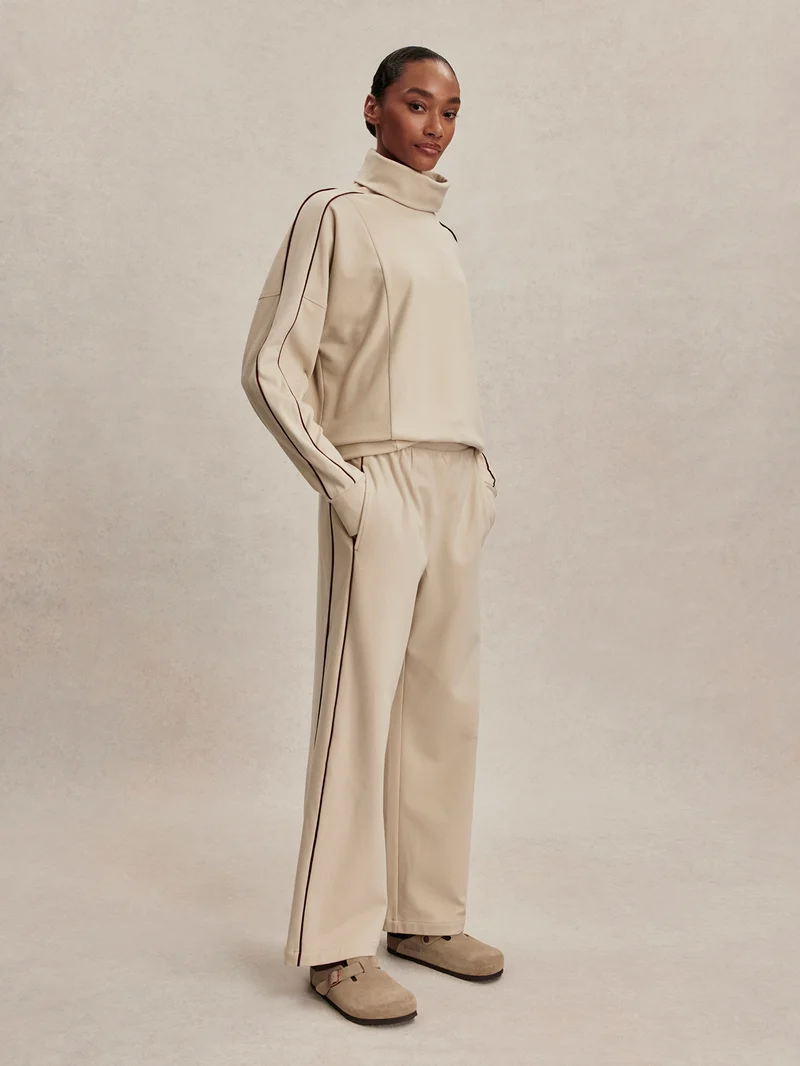 Brushed Rib Wide Leg Pant 30