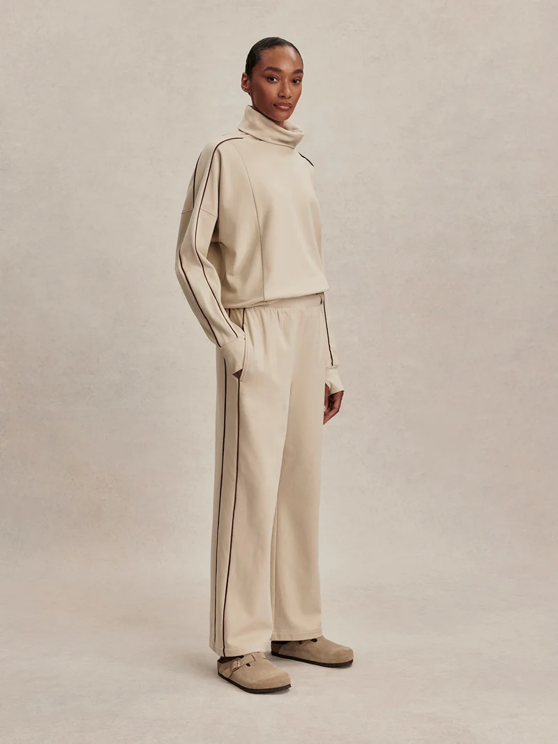 Brushed Rib Wide Leg Pant 28