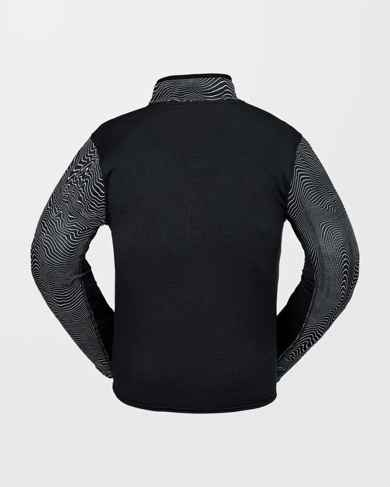 Gridlock Second Layer Fleece Pullover - Black Print