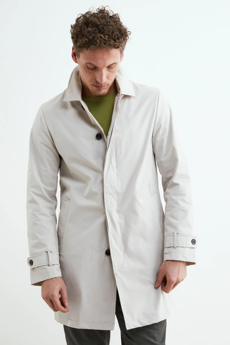 Impermeabile monopetto elegante - AVORIO