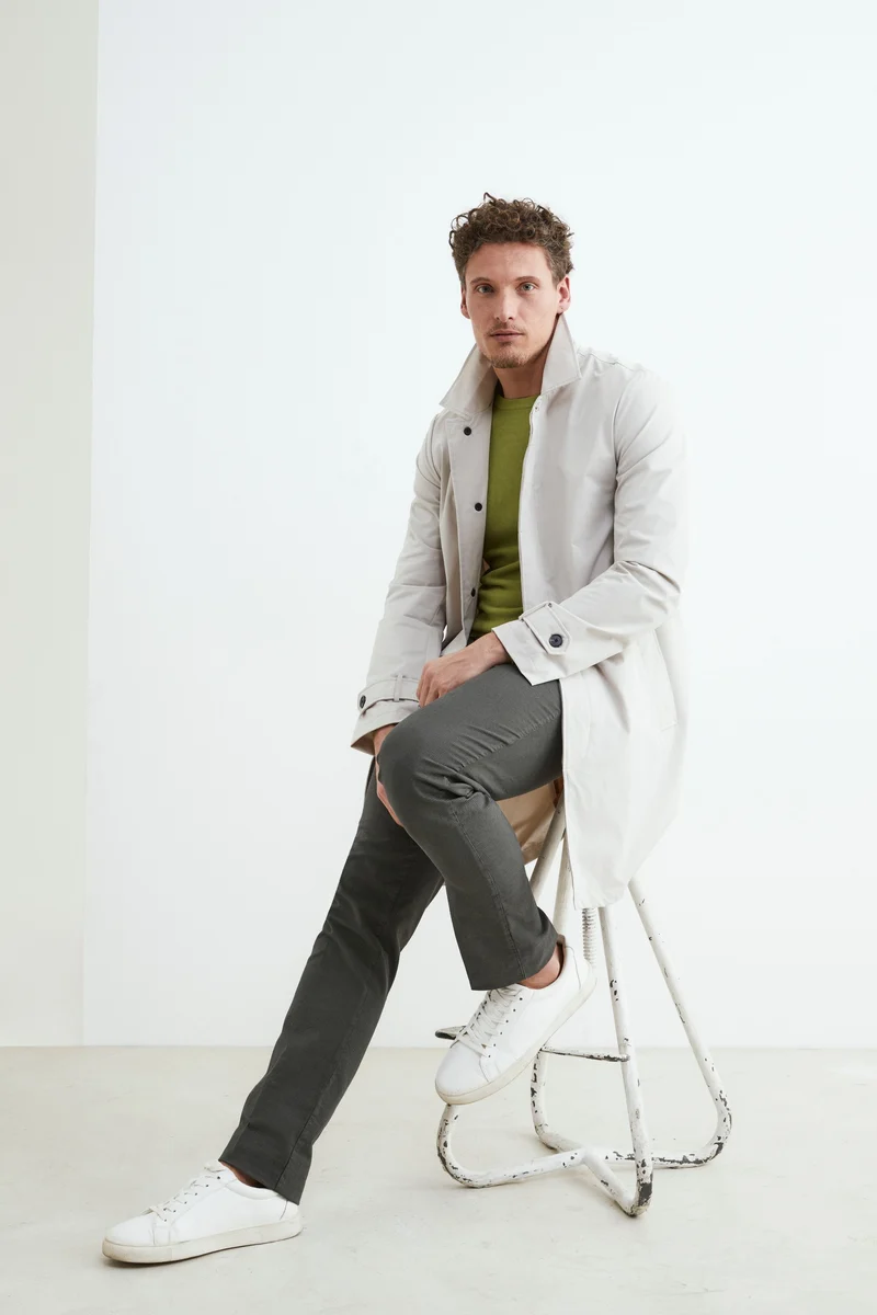 Impermeabile monopetto elegante - AVORIO