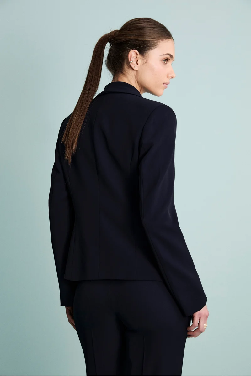 Giacca Twill Cerimonia con Collo Sciallato - BLU