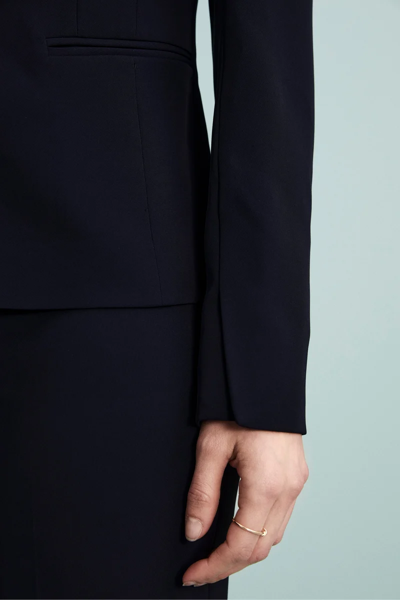 Giacca Twill Cerimonia con Collo Sciallato - BLU