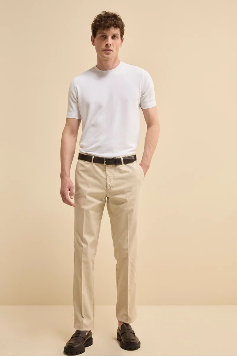 T-shirt in Maglia di Cotone Crêpe - BIANCO