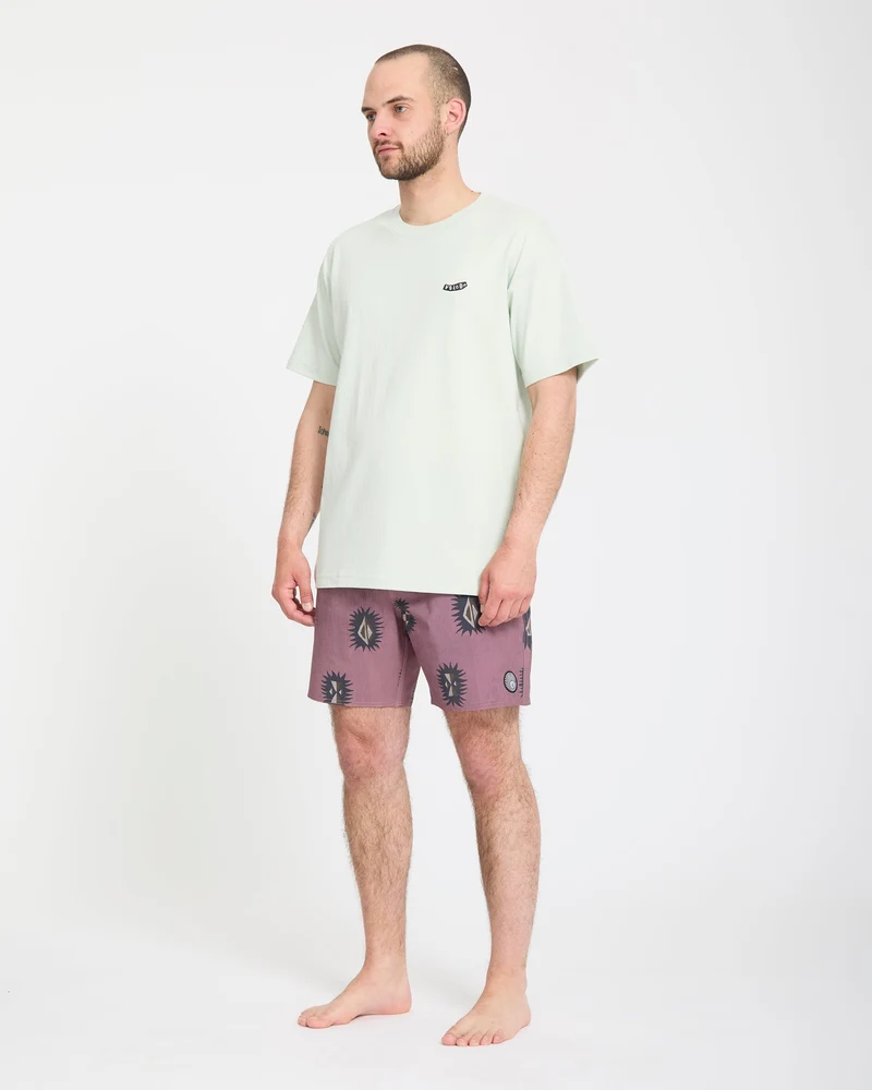 Psyche Cotton Trunk 17" Boardshorts - Stone Rose