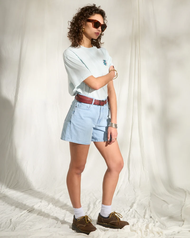 Stoned Boyfriend-Shorts - Blue Bird