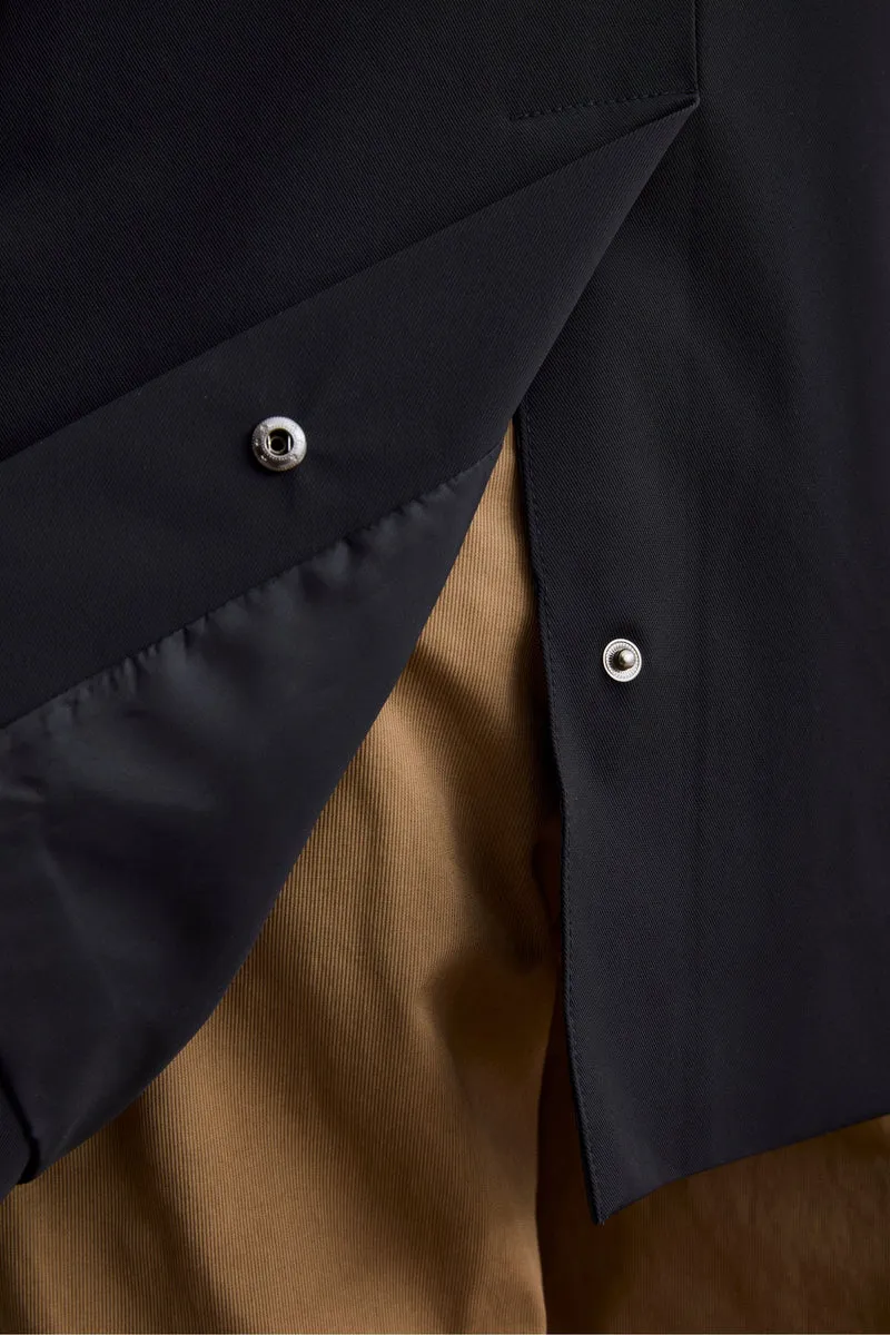 Trench Corto Impermeabile Foderato - BLU