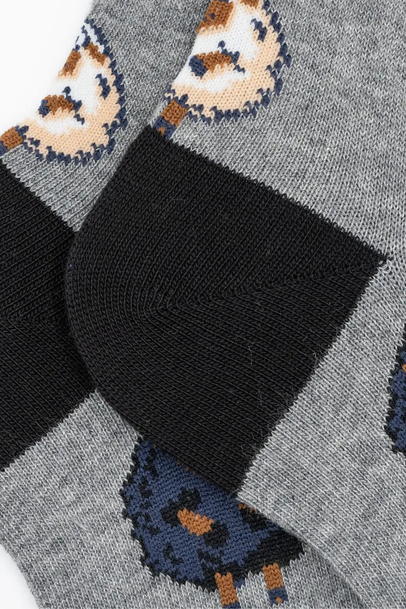 Calze Corte Fantasia Pecore - GRIGIO CHIARO