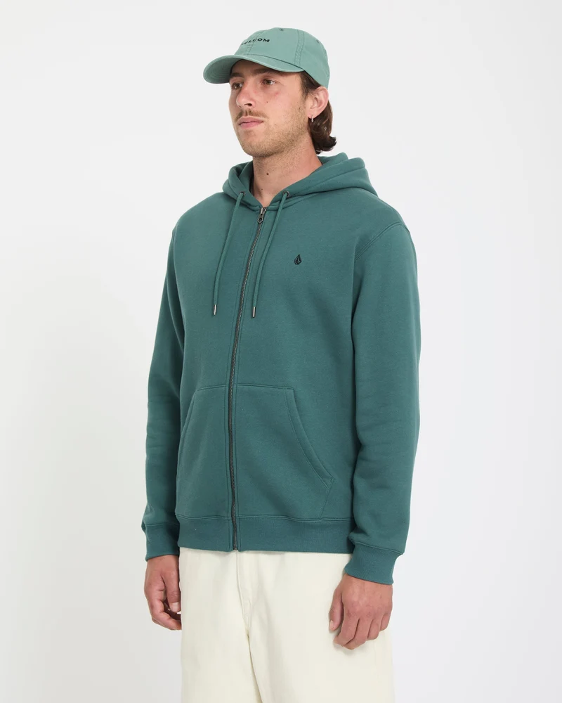 Single Stone Full Zip Hoodie - Rifle Green