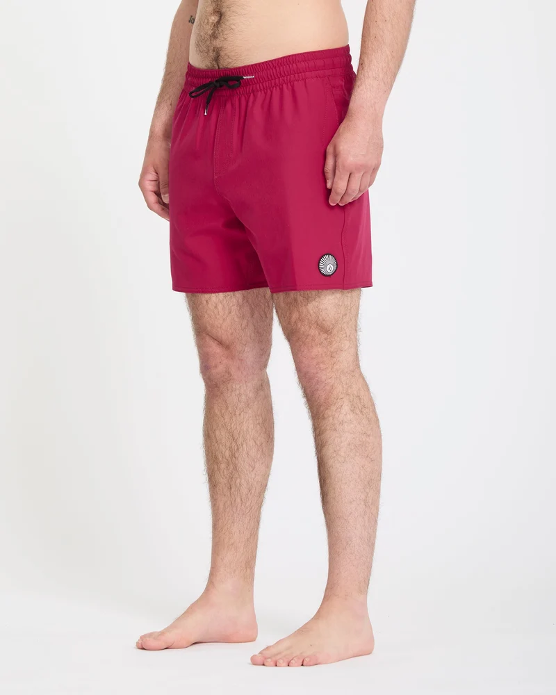 Lido Solid Trunk 16" Boardshorts - Sangria