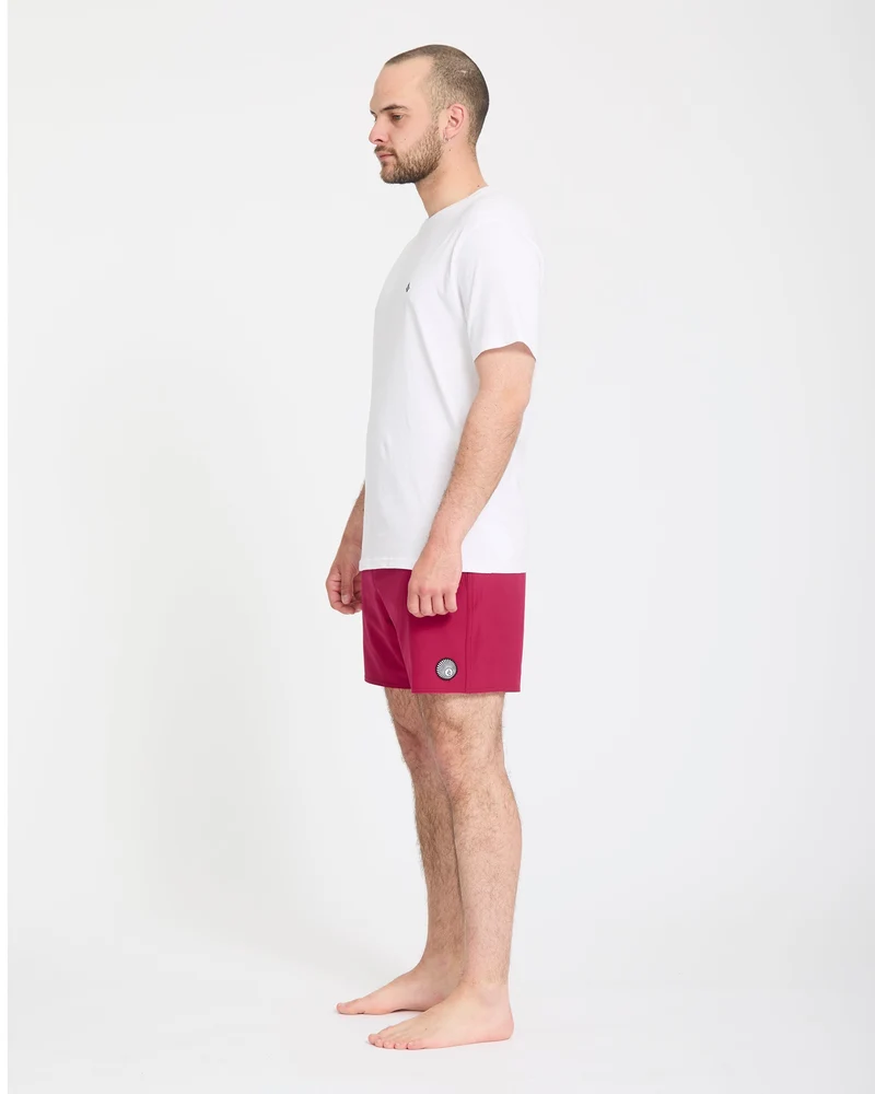 Lido Solid Trunk 16" Boardshorts - Sangria
