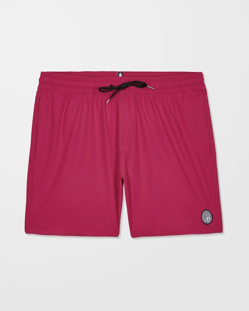 Lido Solid Trunk 16" Boardshorts - Sangria
