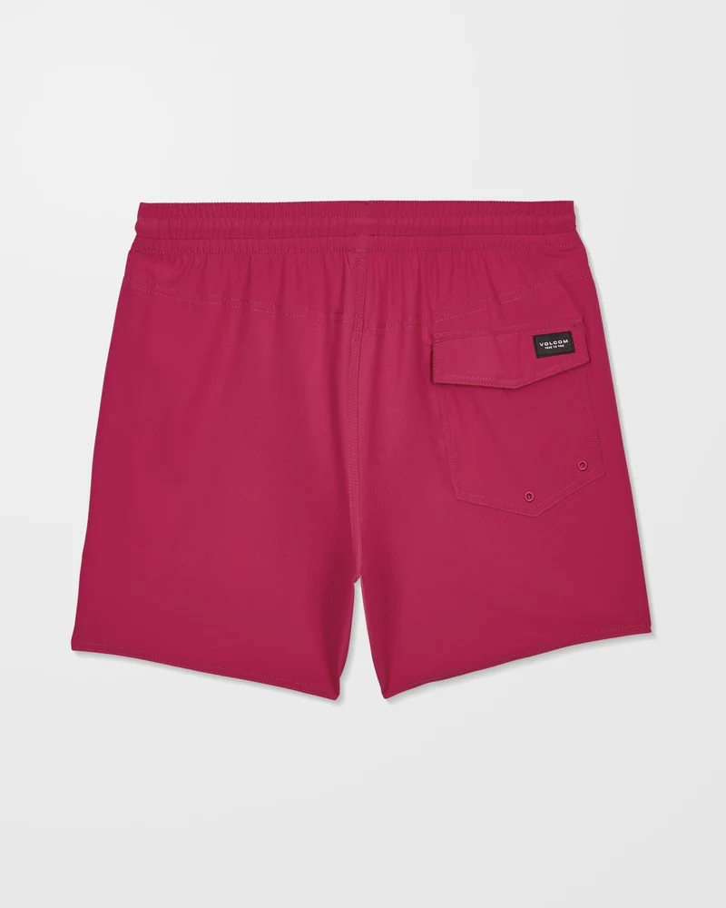 Lido Solid Trunk 16" Boardshorts - Sangria