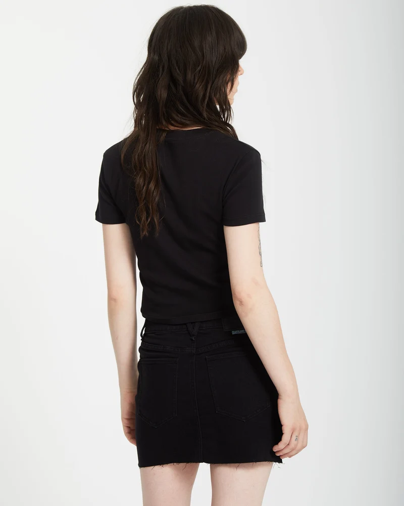 Volcomstone Tight Crop-Top - Black