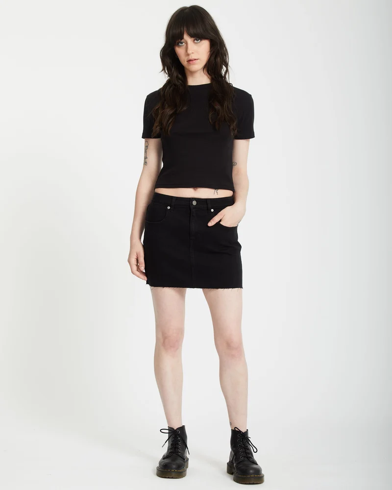 Volcomstone Tight Crop-Top - Black