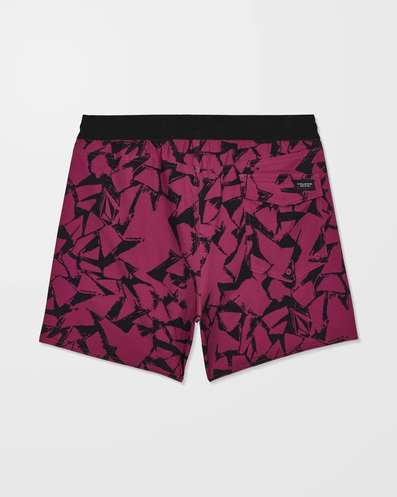 Lido Print Trunk 16" Boardshorts - Sangria