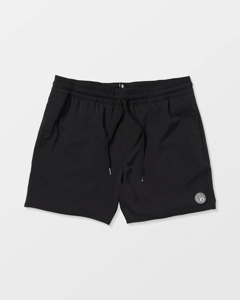 Lido Solid Trunk 16" Boardshorts - Black