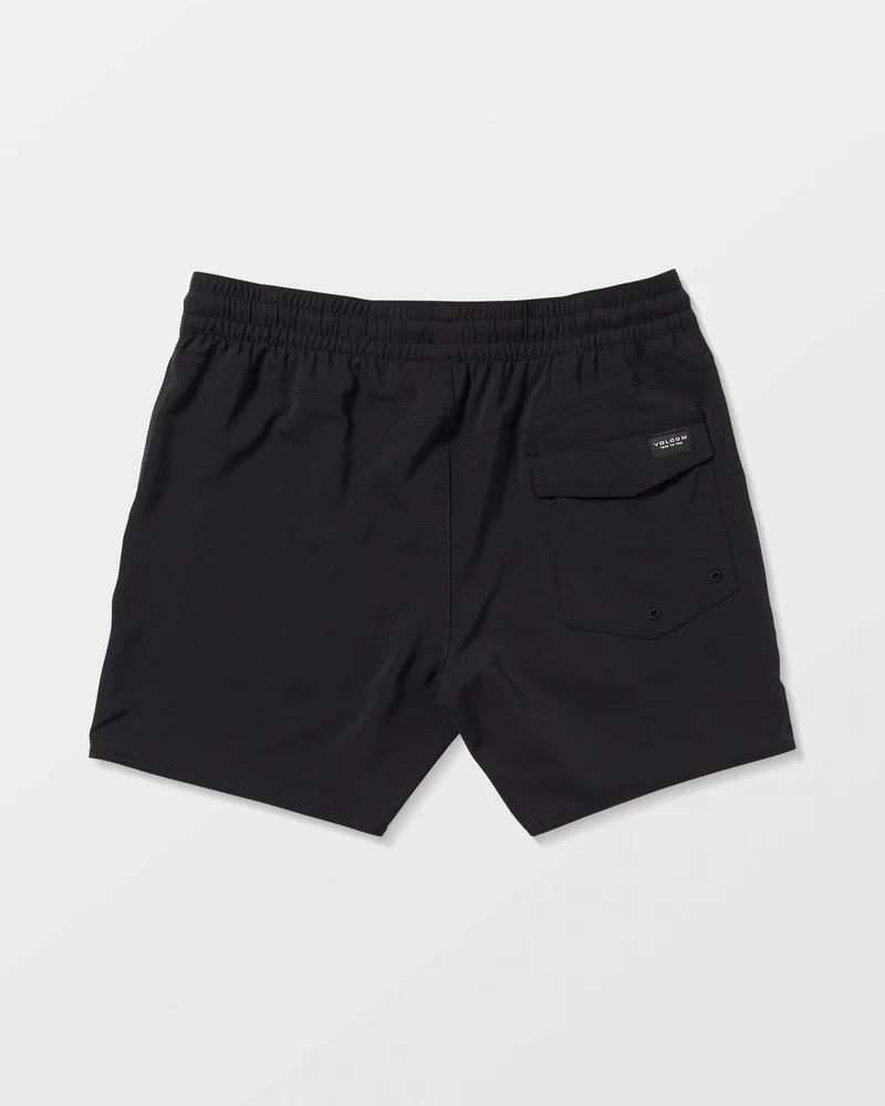 Lido Solid Trunk 16" Boardshorts - Black
