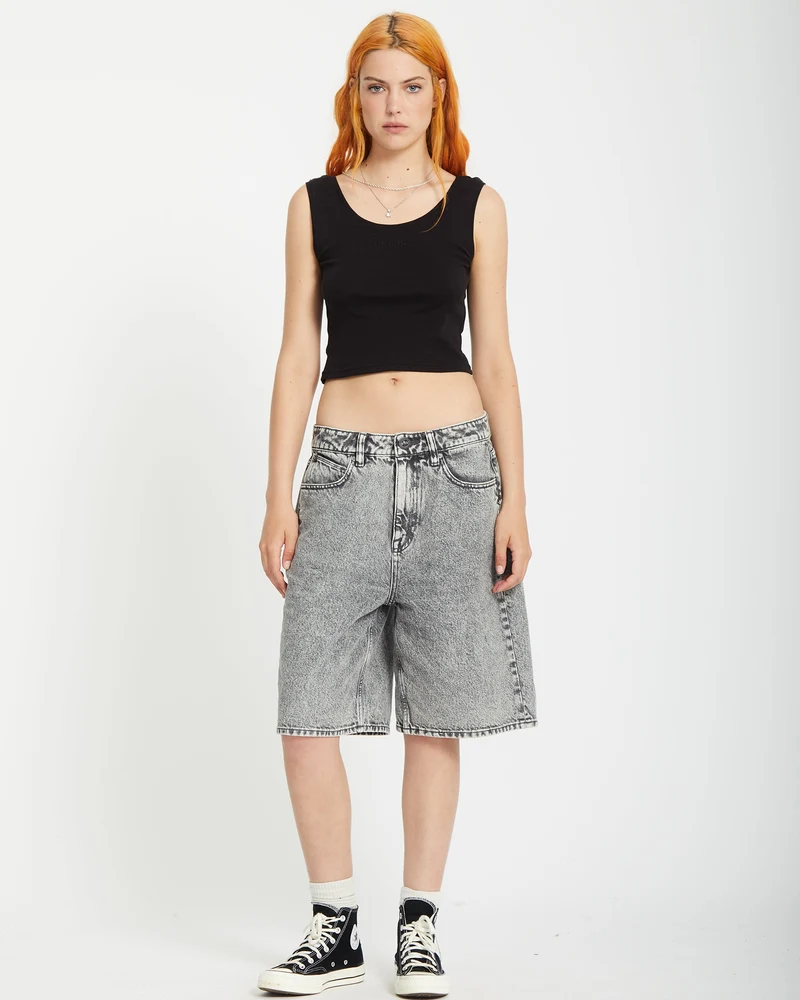 Beeggy Denim Shorts - Grey Vintage