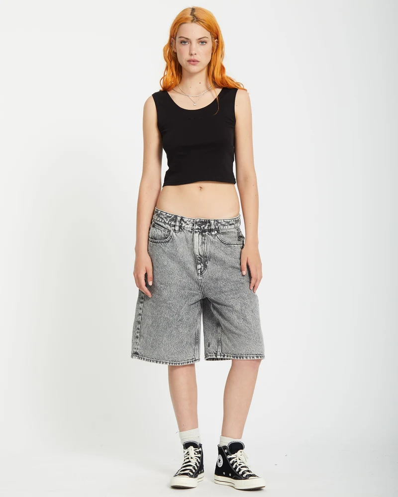 Beeggy Denim Shorts - Grey Vintage