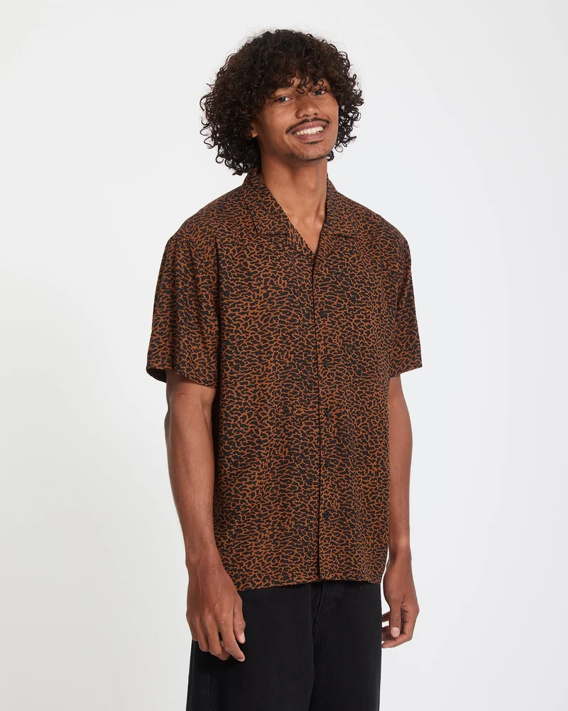 Utopias Print Hemd - Brown Horn