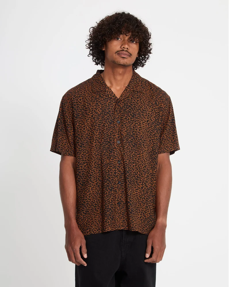 Utopias Print Hemd - Brown Horn