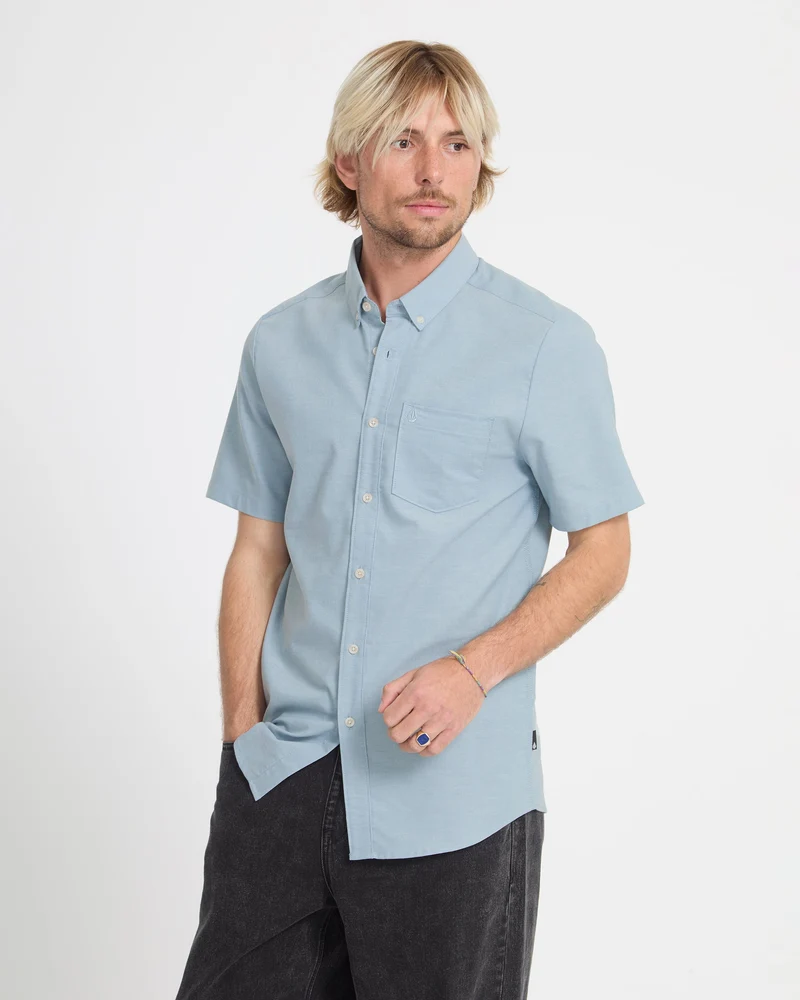 Everett Oxford Hemd - Wrecked Indigo