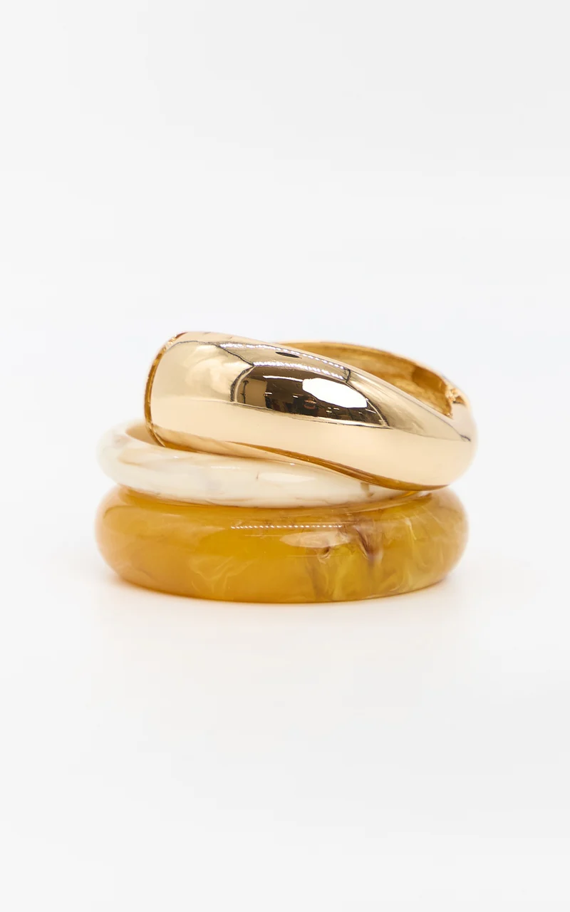 Claudette Bangle - 3 Pack Bangle in Gold