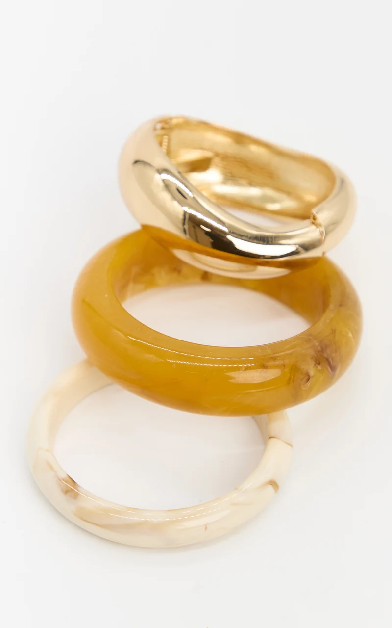 Claudette Bangle - 3 Pack Bangle in Gold