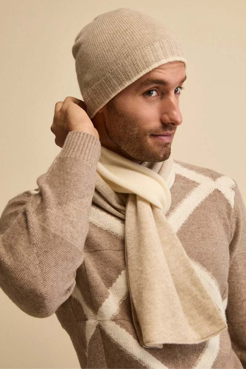 Cappello in cashmere - PANNA/BEIGE