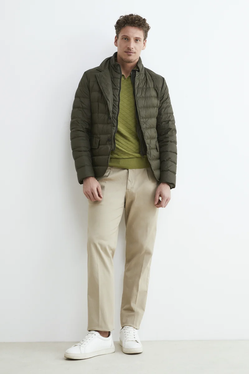 Piumino leggero con corpetto - VERDE MILITARE