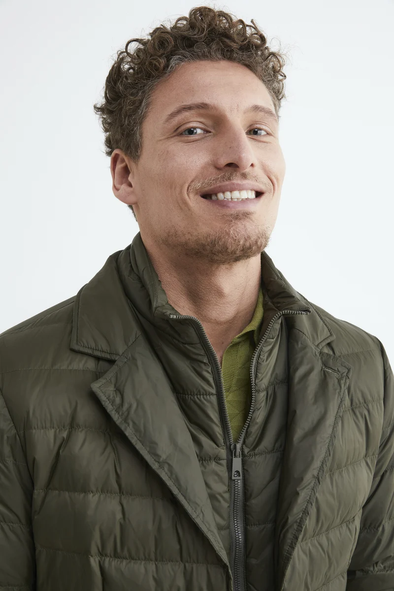 Piumino leggero con corpetto - VERDE MILITARE