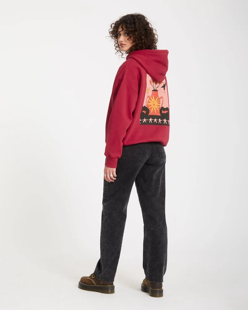 Moove On Hoodie - Deep Red
