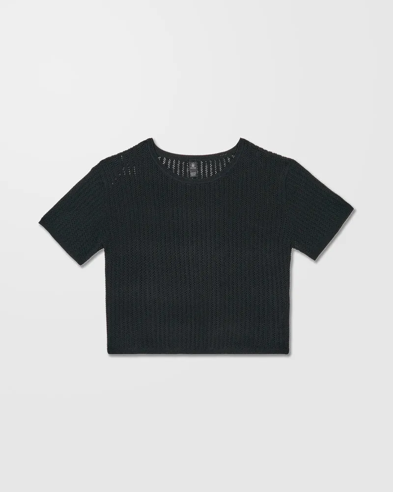 Meshy Beach T-Shirt - Black