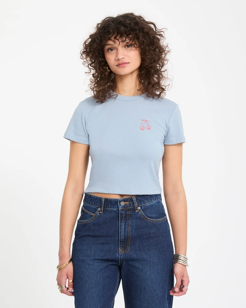 As If Baby Crop-Top - Cali Blue