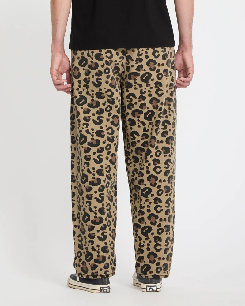 Freazy Loose Elasticated Waist Jeans - Cheetah