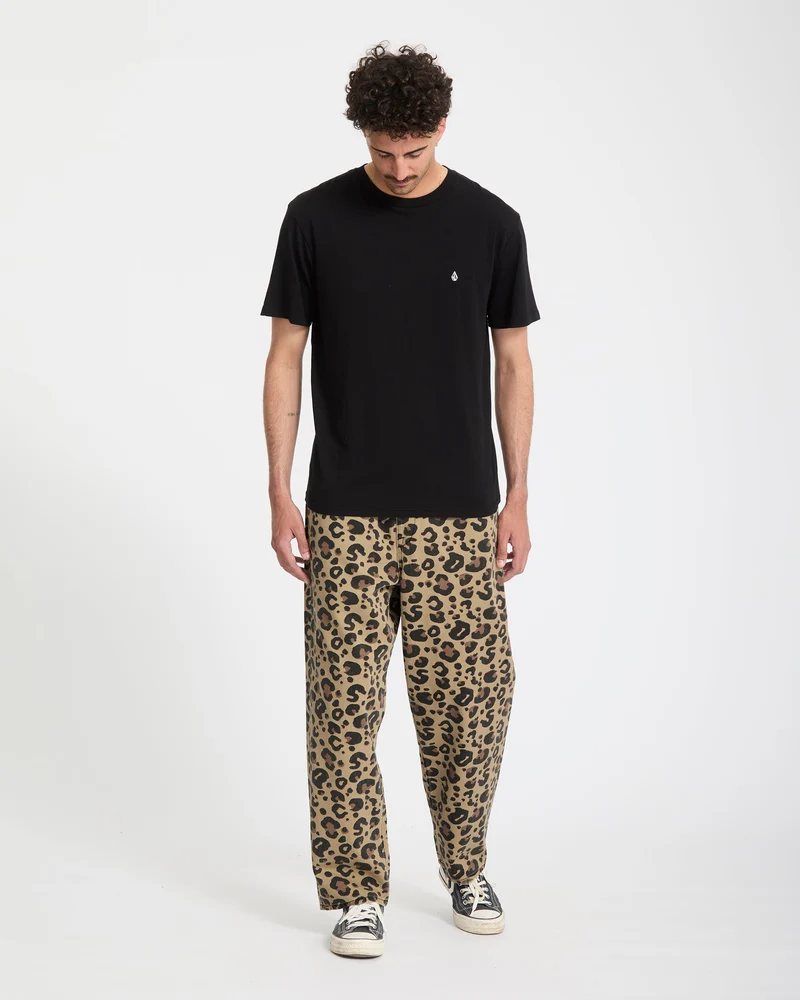 Freazy Loose Elasticated Waist Jeans - Cheetah