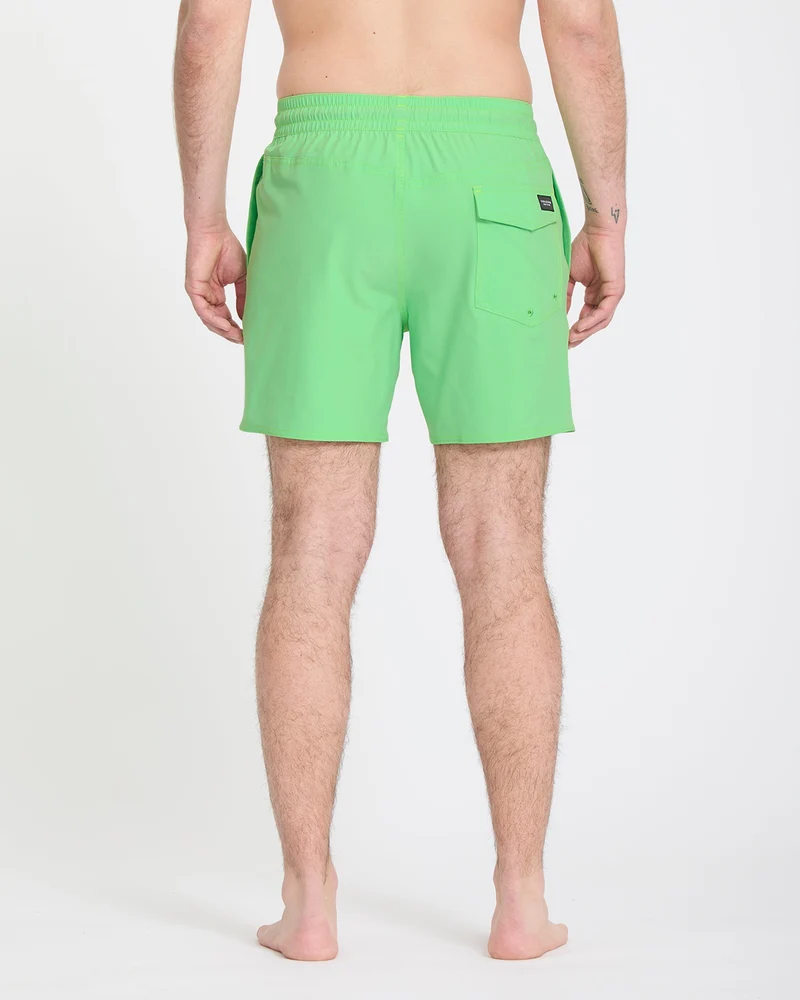Lido Solid Trunk 16" Boardshorts - Island Green
