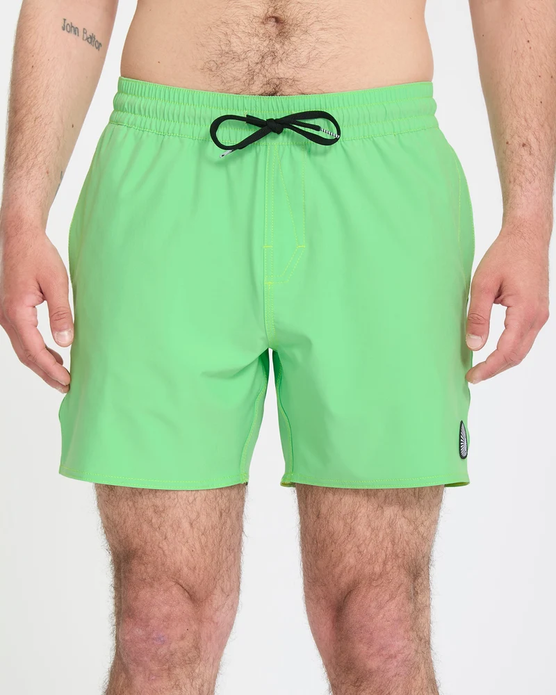 Lido Solid Trunk 16" Boardshorts - Island Green