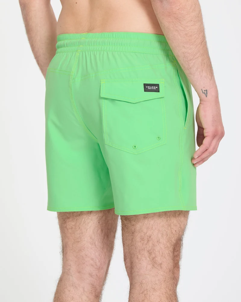 Lido Solid Trunk 16" Boardshorts - Island Green