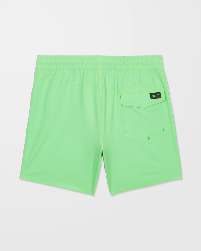 Lido Solid Trunk 16" Boardshorts - Island Green