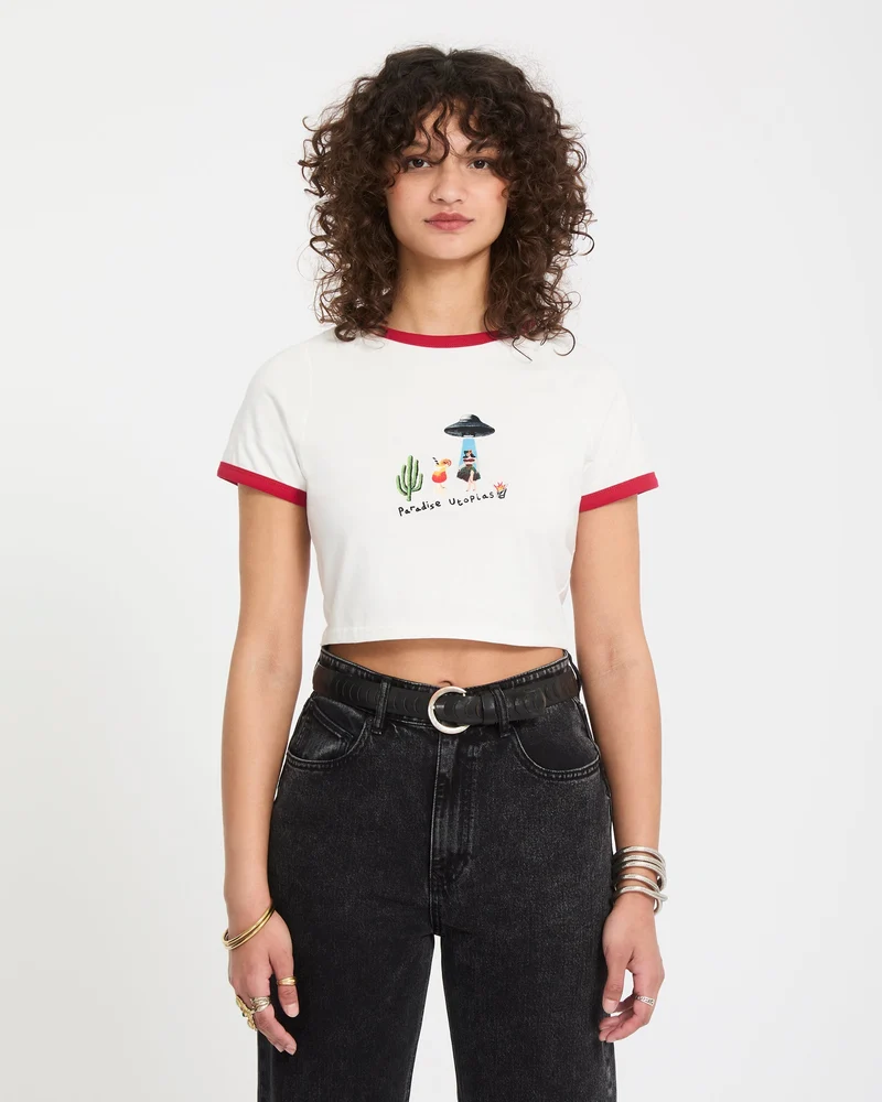 Mickey Mason Crop-Top - Off White